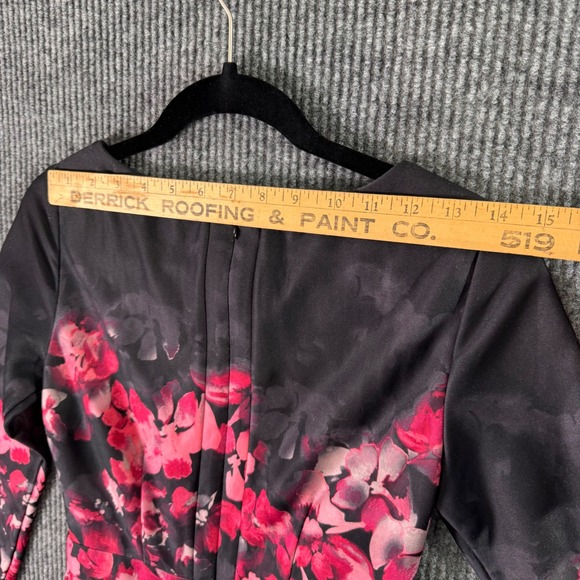 Antonio Melani Sheath‎ Dress Womens 0 Black Pink Floral Cocktail Party Romantic - Picture 9 of 11